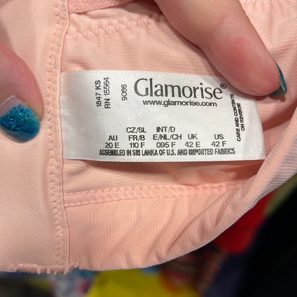 GLAMORISE 42F High Impact Seamless Underwire Sports Bra Pink - Picture 2 of 15